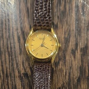 Seiko Cocktail Gold and Brown Ladies Watch